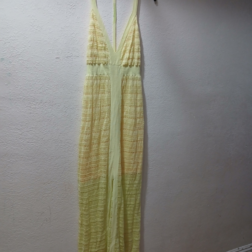 Victorias secret size L Elegant Yellow Lace Maxi Dress